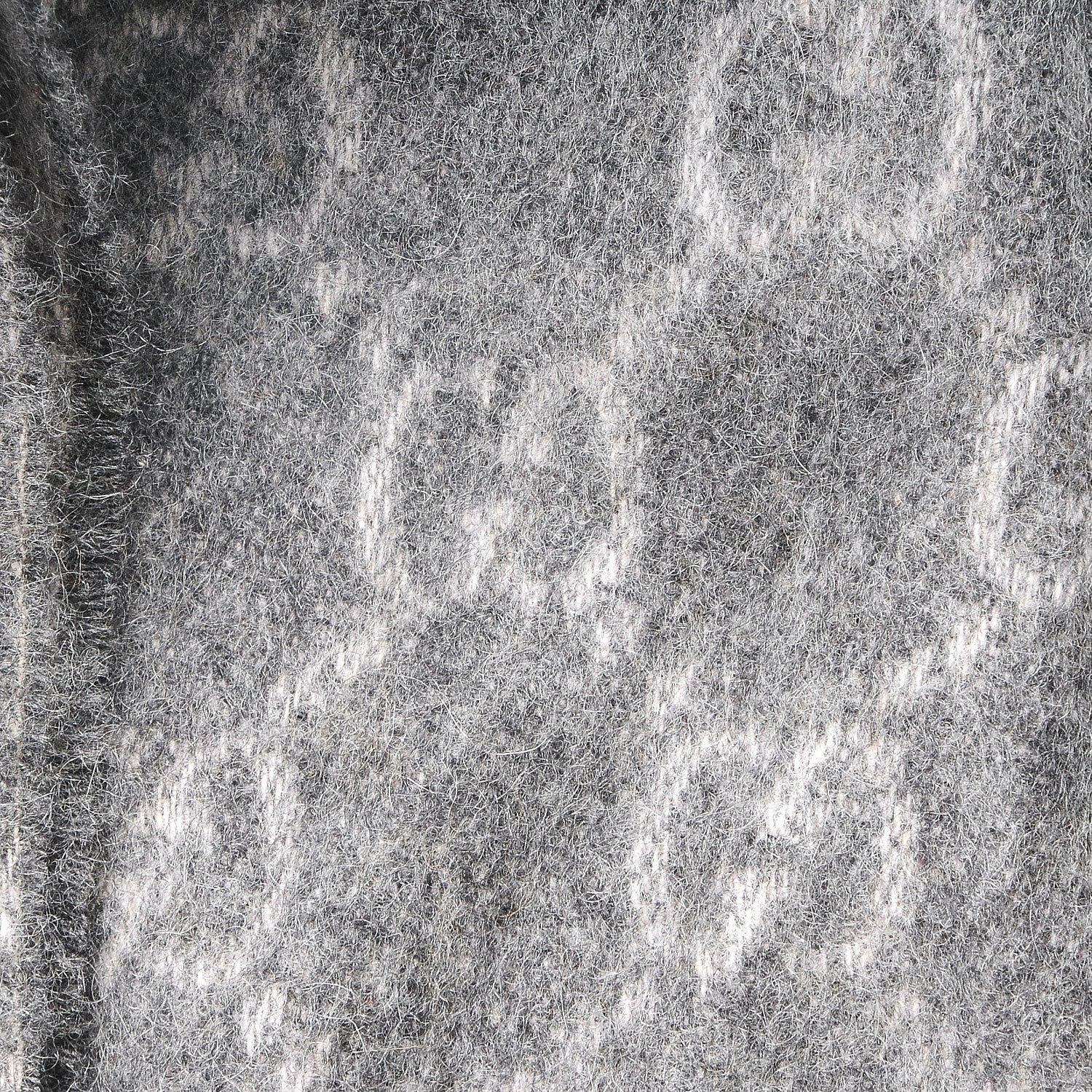 Gucci Cashmere Monogram Fringe Scarf Gray 3 of 3