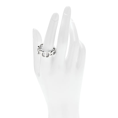 Christian Dior Sterling Silver CD Icon Chain Link Ring 60 9.25 2 of 4