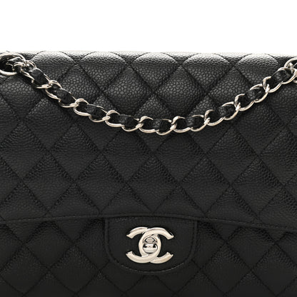 Chanel Caviar Quilted Medium Double Flap Black 9 of 11