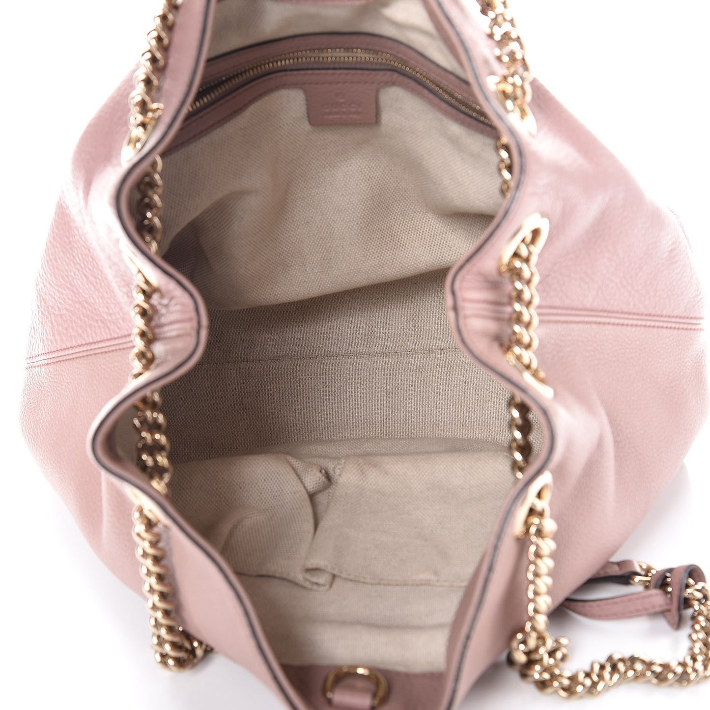 Pebbled Calfskin Medium Soho Chain Shoulder Bag Dark Cipria