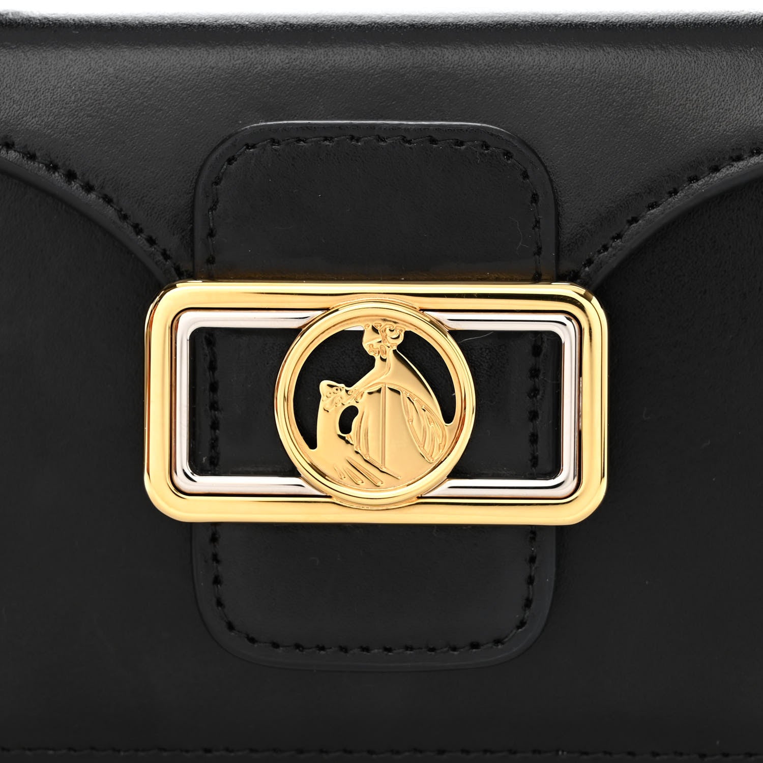Lanvin Shiny Calfskin Nano Pencil Bag Black 7 of 10