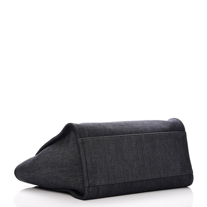 Chanel Canvas Large Deauville Tote Dark Blue 4 of 7