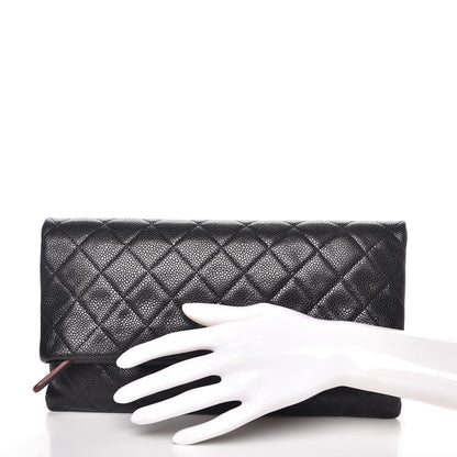 Chanel Caviar Quilted CC Beauty Clutch Black 2 of 8