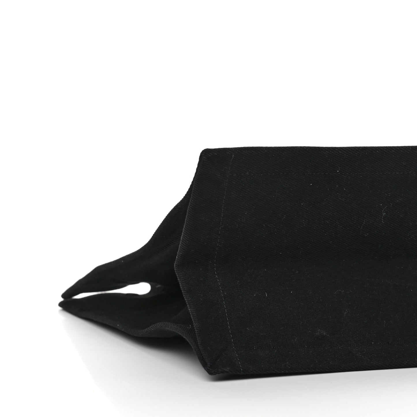 Linen Calfskin Rive Gauche Tote Black