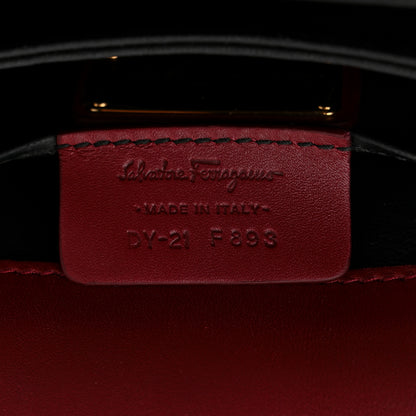 Salvatore Ferragamo Calfskin Thalia Flap Shoulder Bag Wine 7 of 10