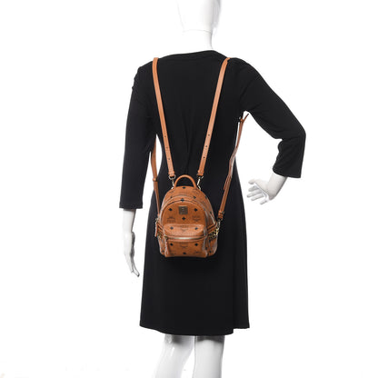 MCM Visetos Side Stud X-Mini Stark Backpack Cognac 2 of 10