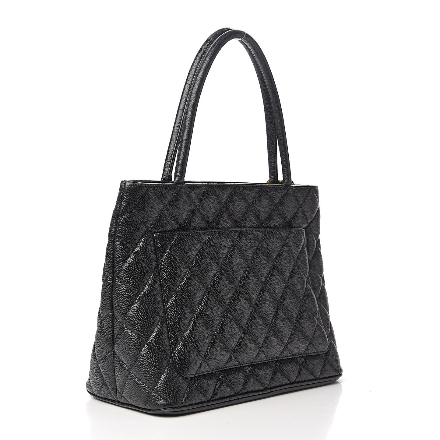 Caviar Quilted Medallion Tote Black