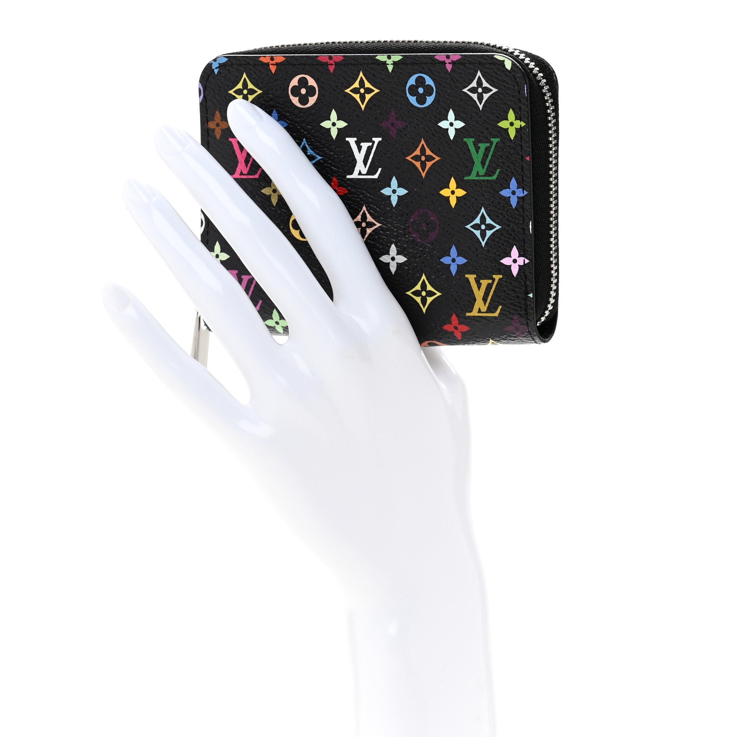 Louis Vuitton LV x TM Monogram Multicolor Zippy Coin Purse Black 2 of 8