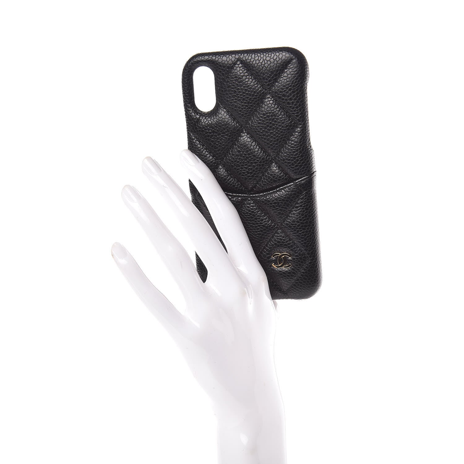 Chanel Caviar Quilted iPhone X Coco Tech Case Black 2 of 7