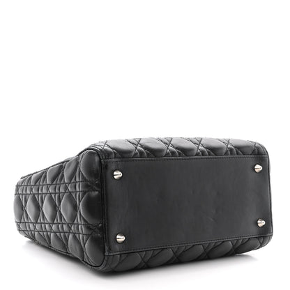Christian Dior Lambskin Cannage Medium Lady Dior Black 4 of 14