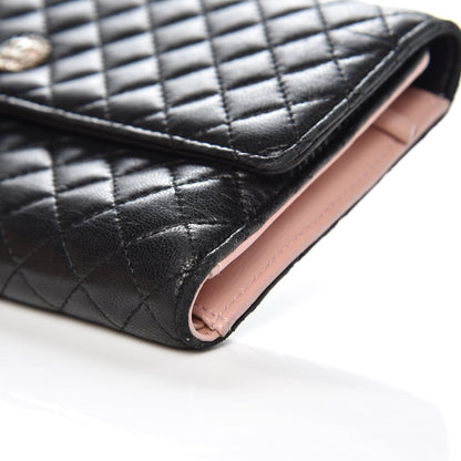 Chanel Lambskin Micro Quilted Tri-Fold Wallet Black 12 of 17