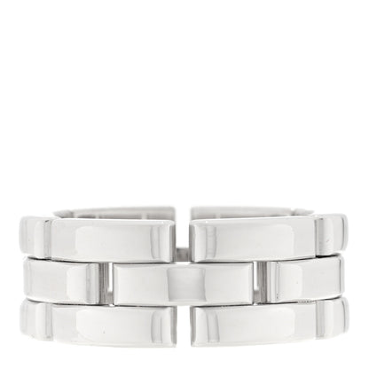 Cartier 18K White Gold Maillon Panthere 3 Row Ring 52 6 3 of 3