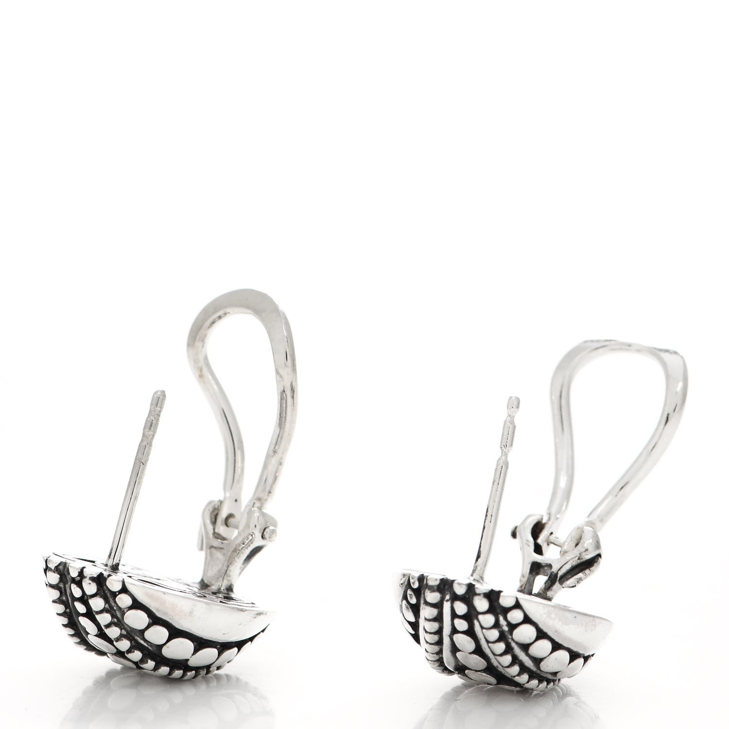 John Hardy Sterling Silver Jaisalmer Dot Buddha Belly Earrings 3 of 5