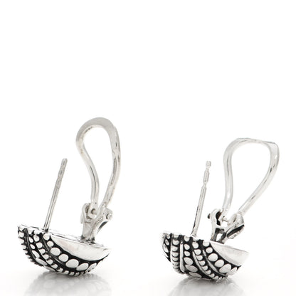 John Hardy Sterling Silver Jaisalmer Dot Buddha Belly Earrings 3 of 5