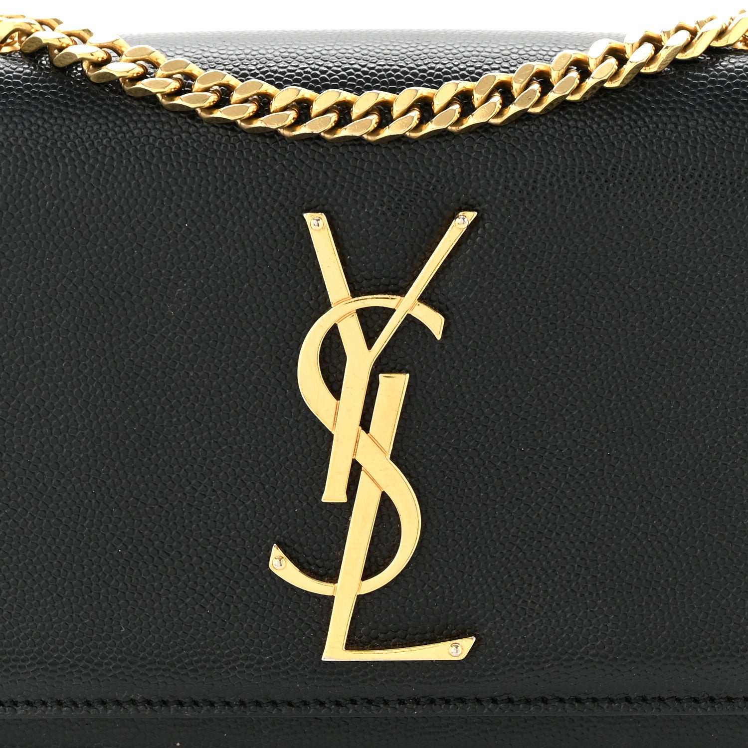 Saint Laurent Grain De Poudre Small Monogram Kate Satchel Black 8 of 11