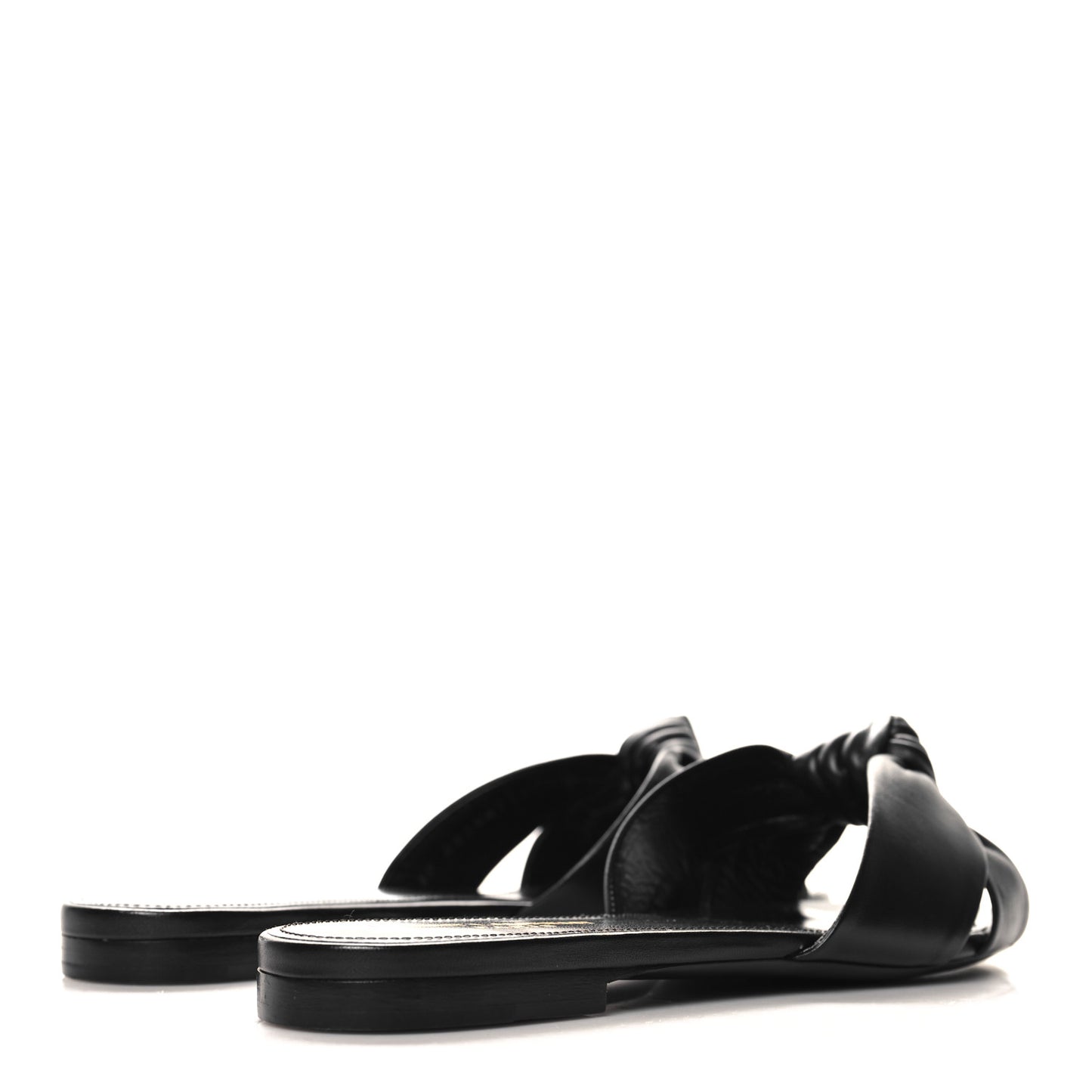 Incrociato Muriel Bianca Slide Sandals 37.5 Black
