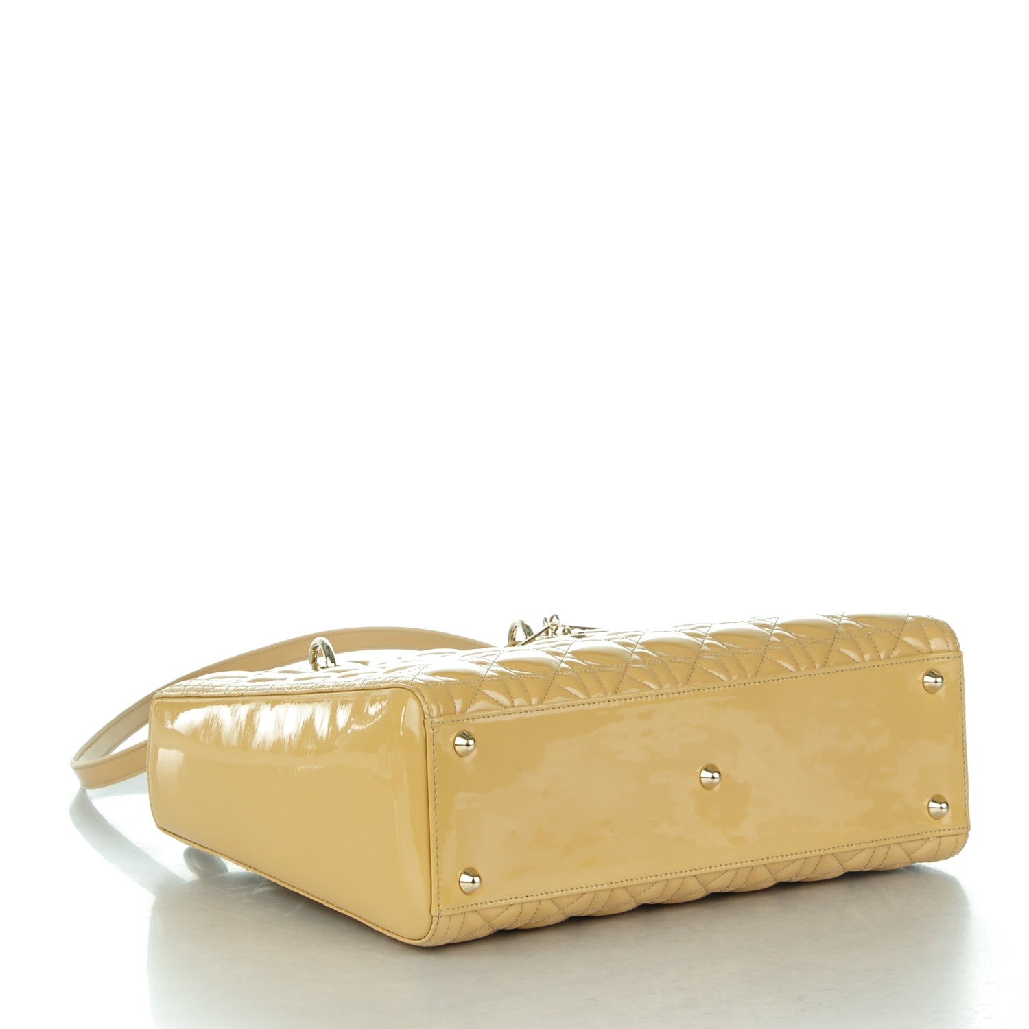 Christian Dior Patent Cannage Large Lady Dior Beige 4 of 7