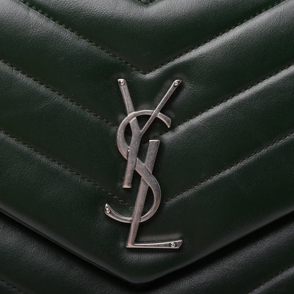 Saint Laurent Calfskin Y Quilted Monogram Medium Loulou Chain Satchel Olive 19 of 20