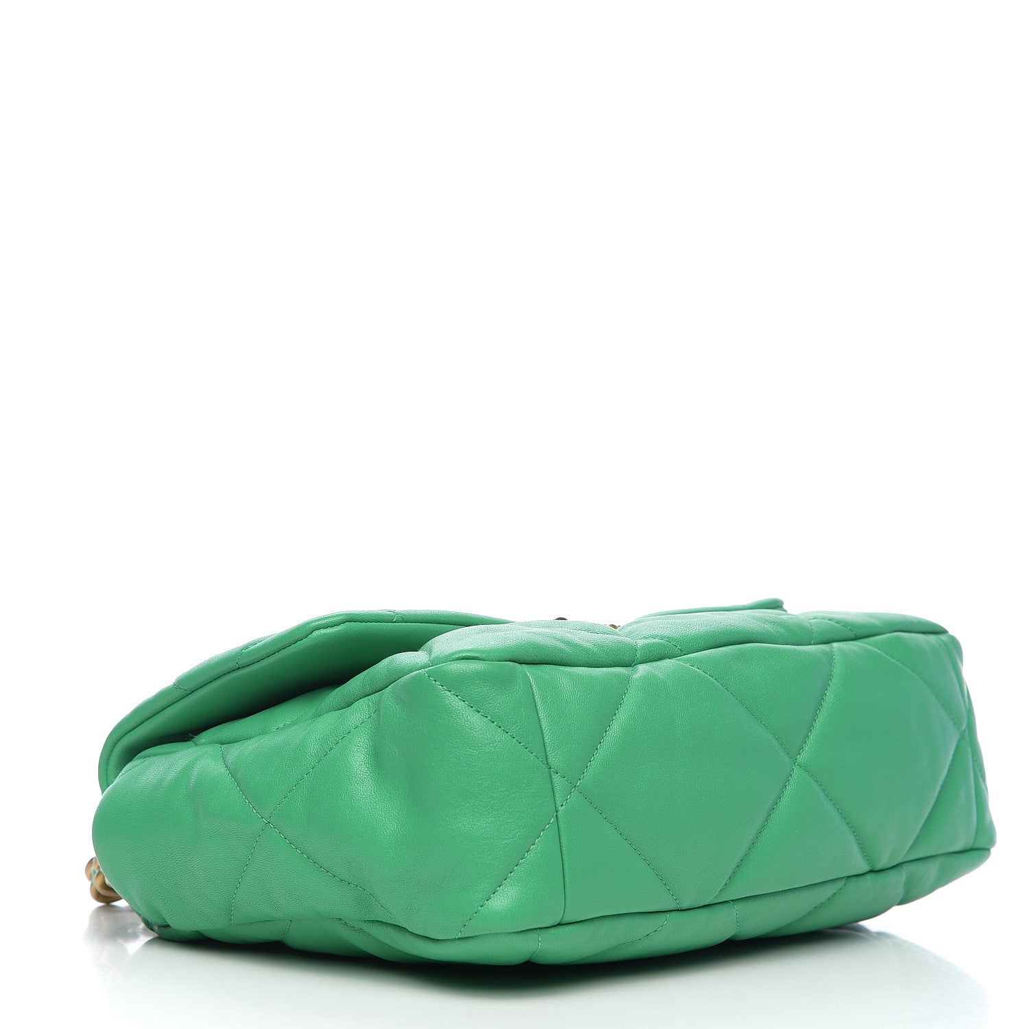 Chanel Goatskin Quilted Large 19 Flap Green 3 of 10