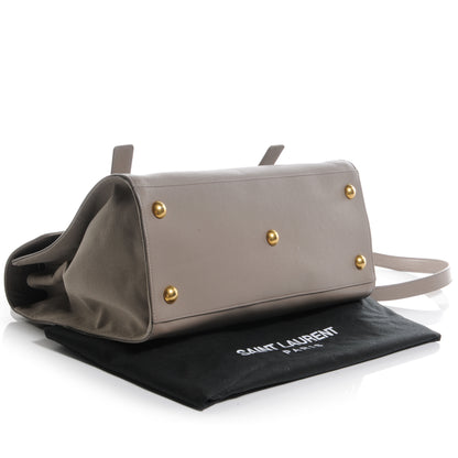 Saint Laurent Leather and Canvas Muse Two Convertible Grey 4 of 9