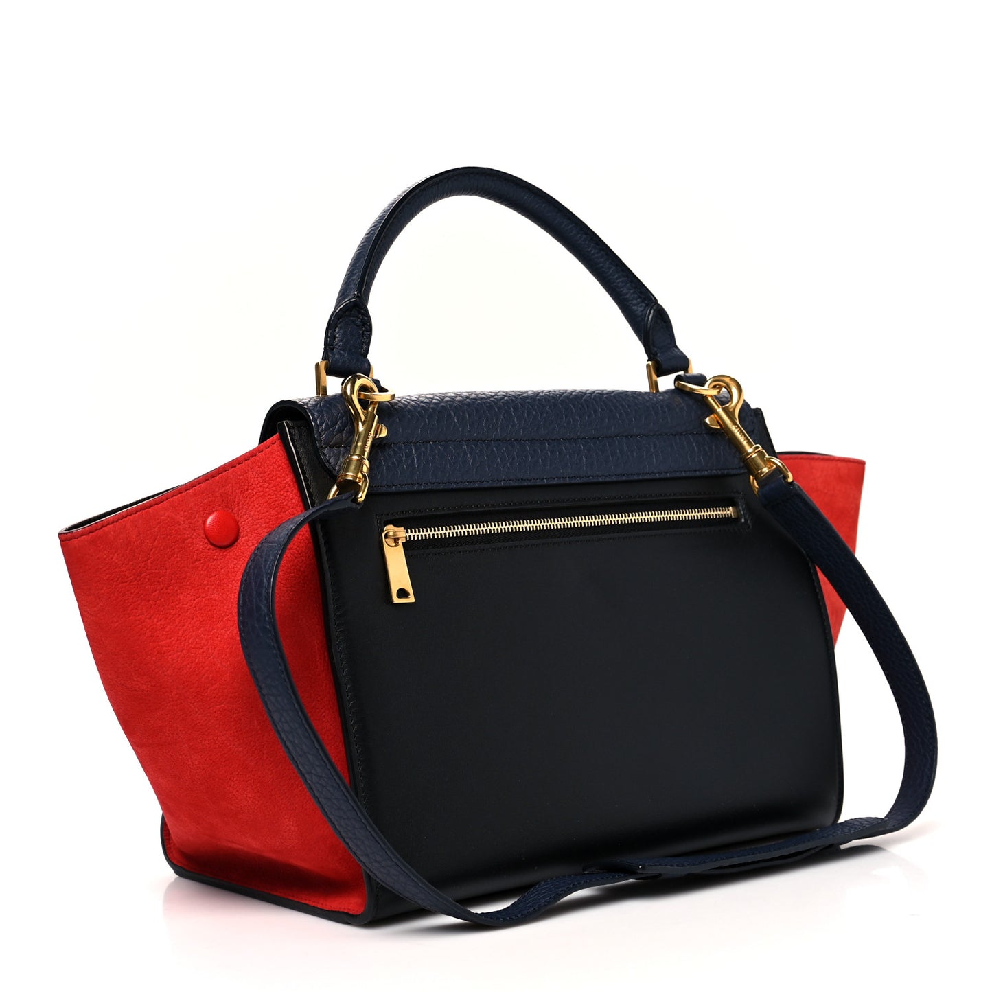 Bullhide Calfskin Medium Tri-Color Trapeze Carmin