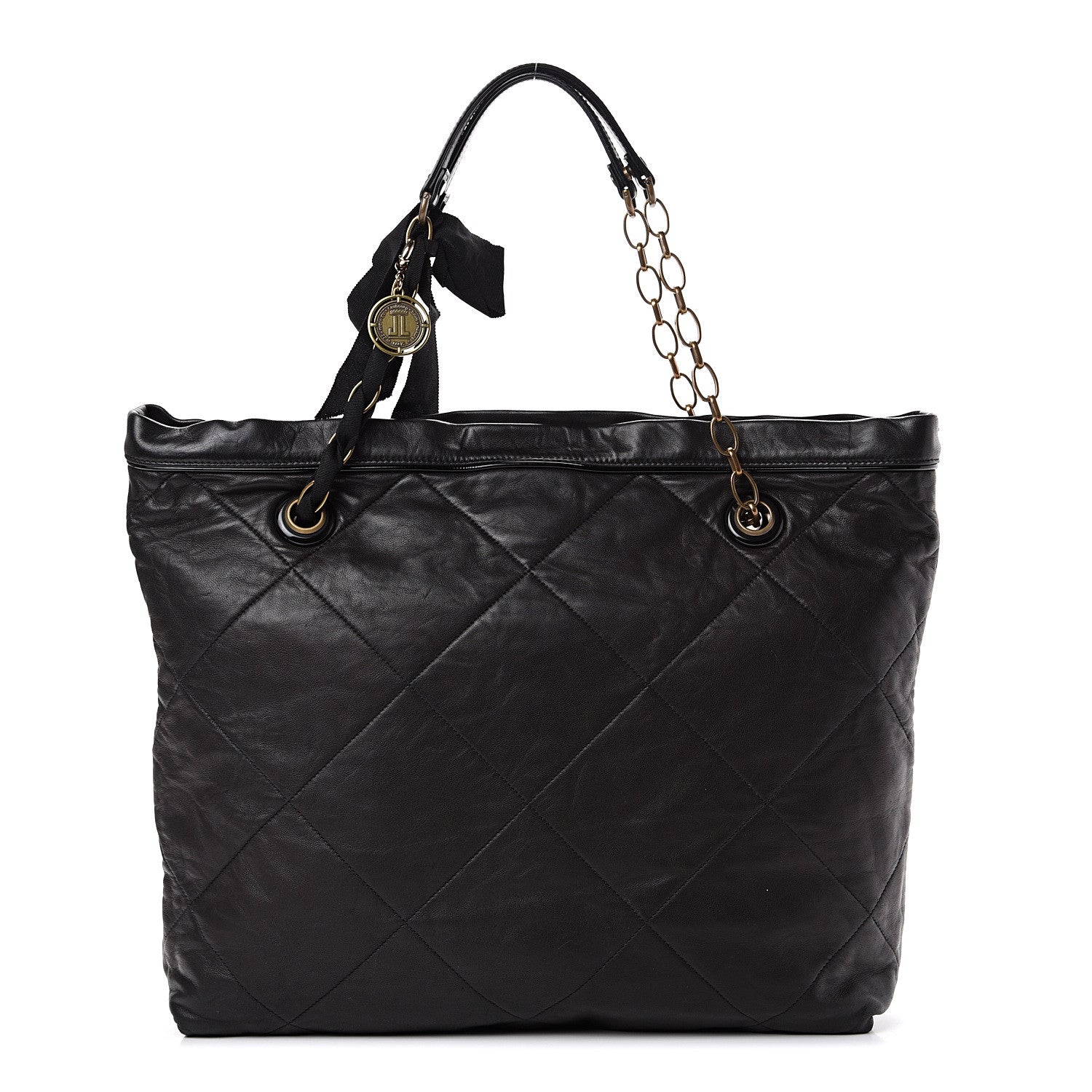 Lanvin Lambskin Quilted Large Amelia Tote Black 1 of 9