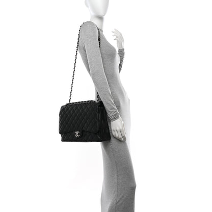 Chanel Caviar Quilted Maxi Double Flap Black 2 of 12