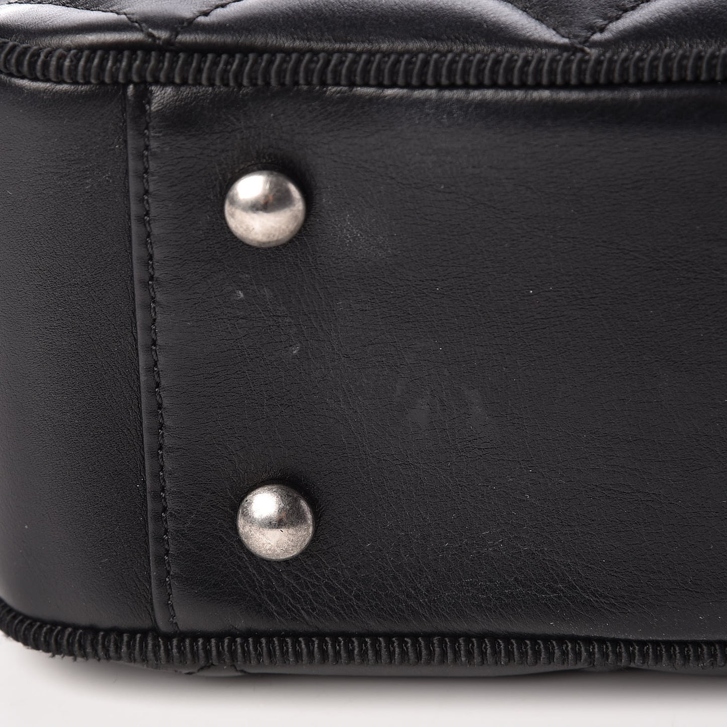 Calfskin Quilted Small Ballerine Camera Case Black