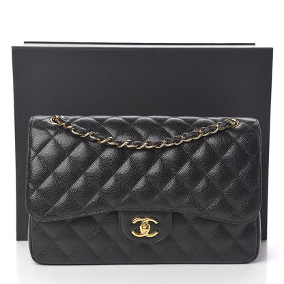 Chanel Caviar Quilted Jumbo Double Flap Black 11 of 11