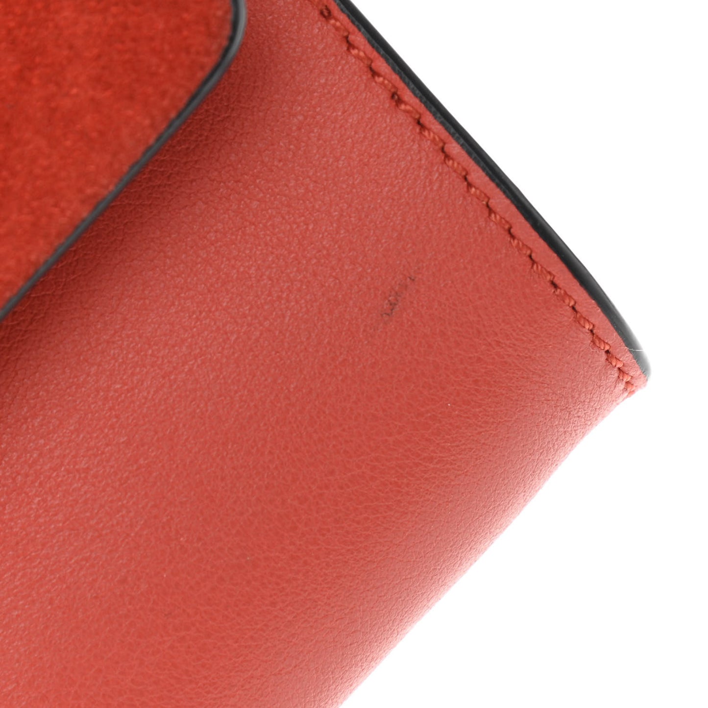 Suede Calfskin Mini Faye Shoulder Bag Earthy Red