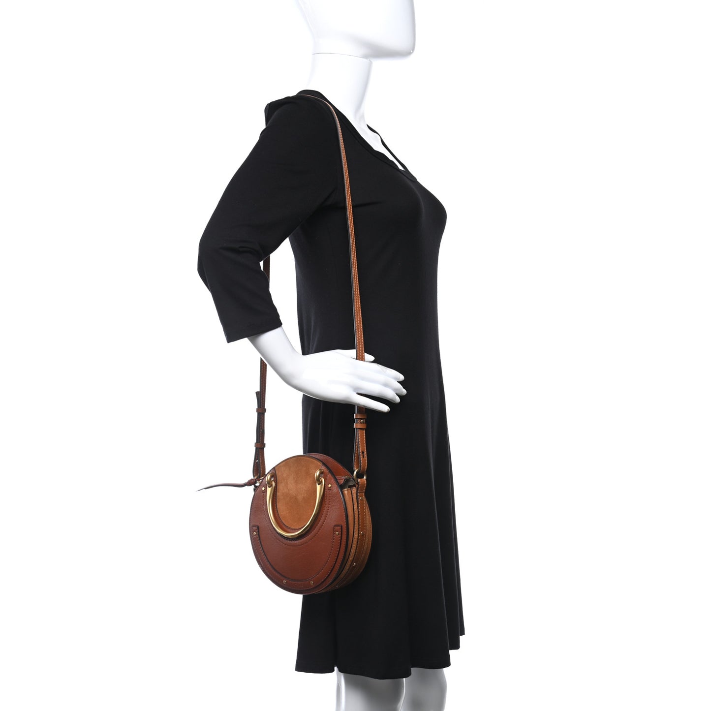 Shiny Goatskin Smooth Calfskin Suede Small Pixie Bag Saffron Red