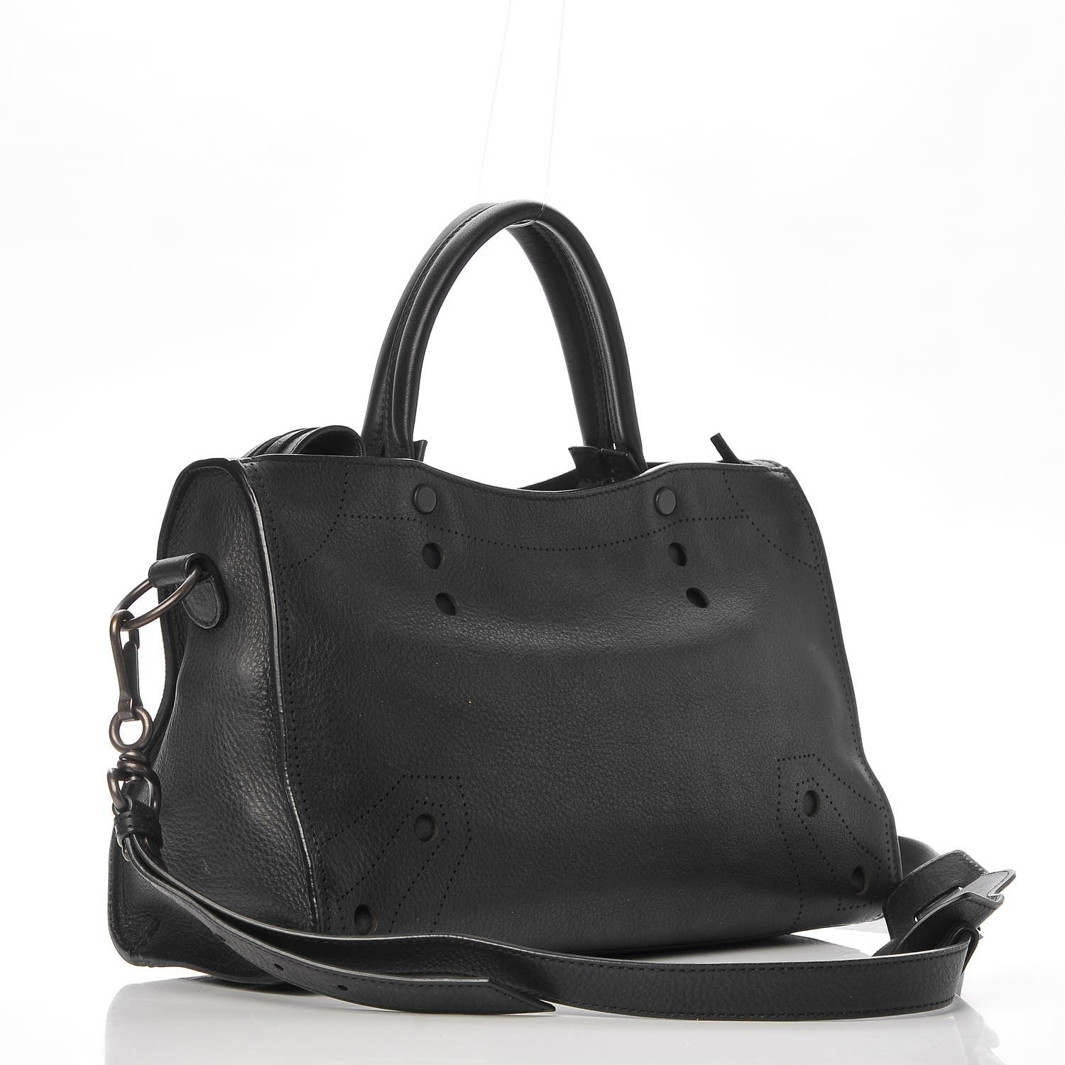 Balenciaga Veau Grana Perforated Blackout Hardware S City Black 4 of 9