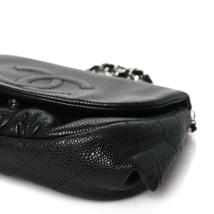 Chanel Caviar Half Moon Wallet On Chain WOC Black 11 of 12