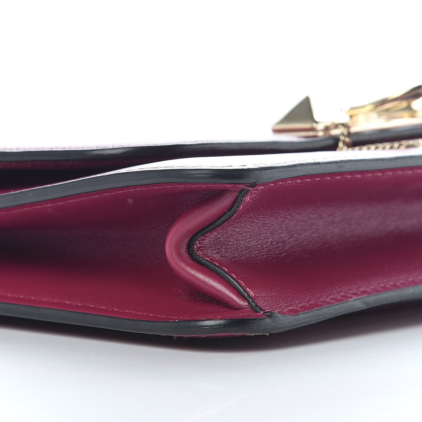 Vitello Small Rockstud Demilune Shoulder Bag Grape