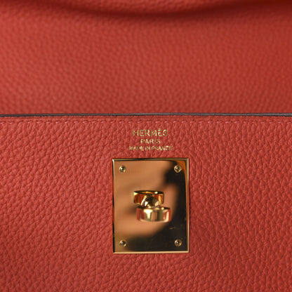 Hermes Togo Kelly Retourne 28 Rouge Pivoine 8 of 10