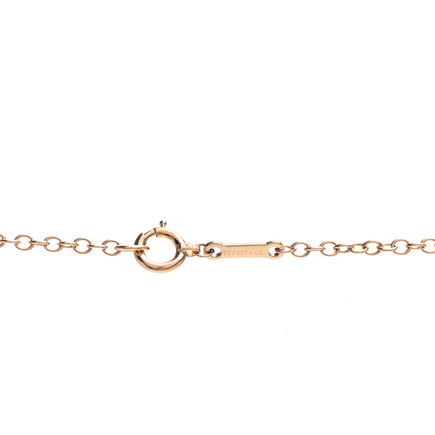 18K Yellow Gold Elsa Peretti Interlocking Ovals Pendant Necklace