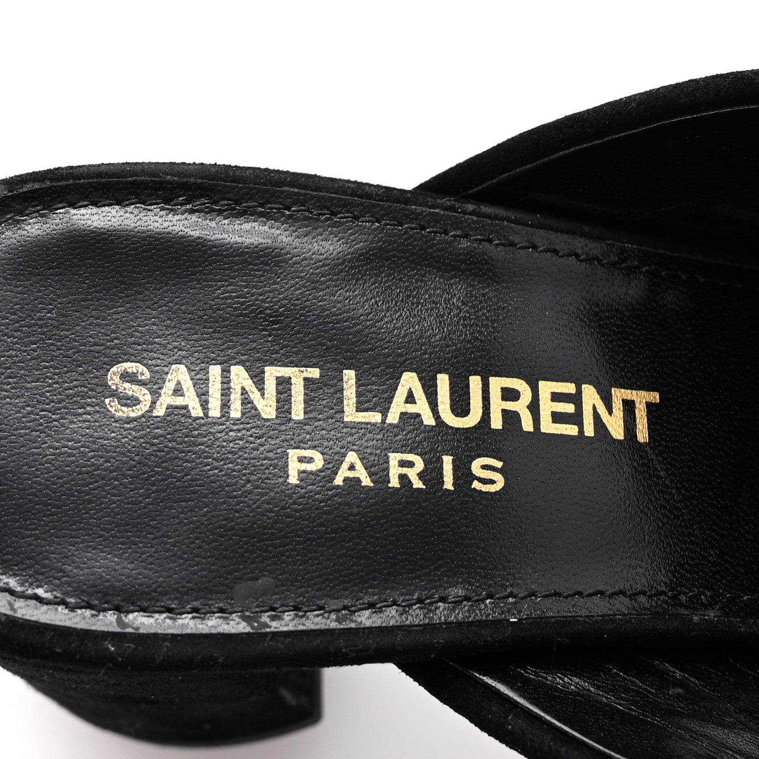 Saint Laurent Suede LouLou 70 Mule Sandals 36 Black 7 of 9