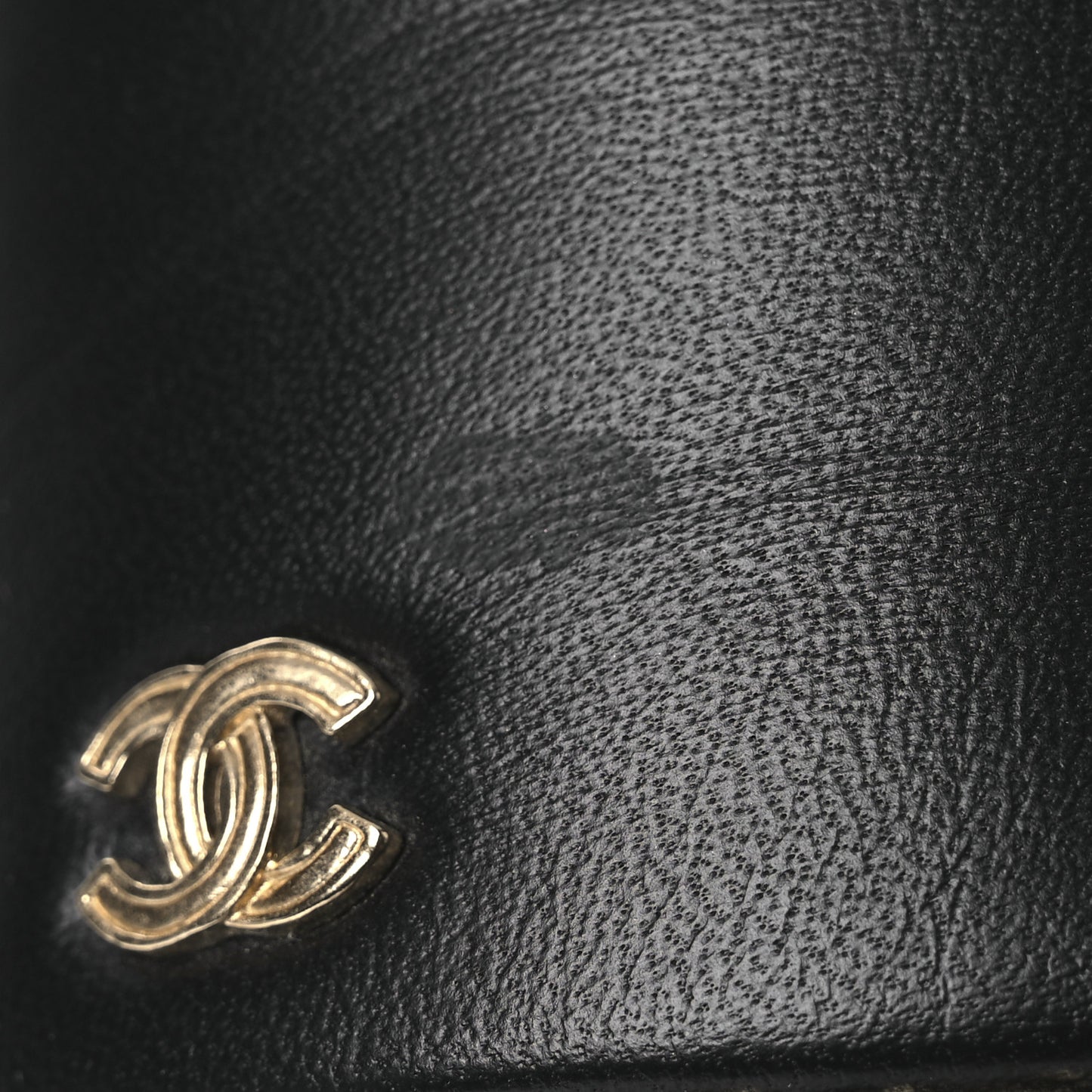 Lambskin Chain Cork Slide Sandals 38 Black
