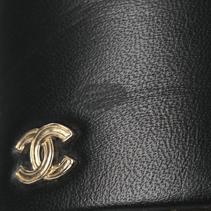 Chanel Lambskin Chain Cork Slide Sandals 38 Black 11 of 11