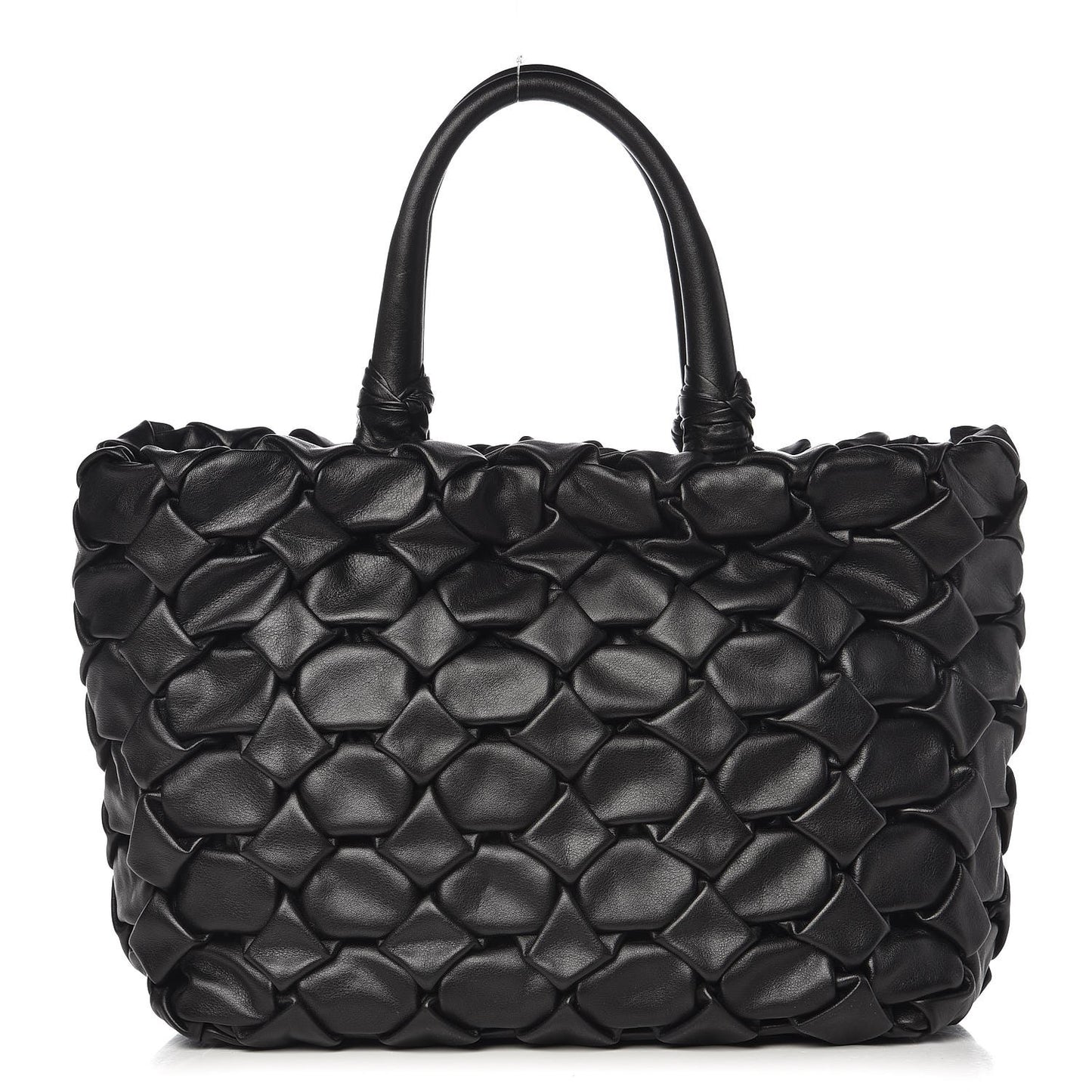 Nappa Woven Tote Black