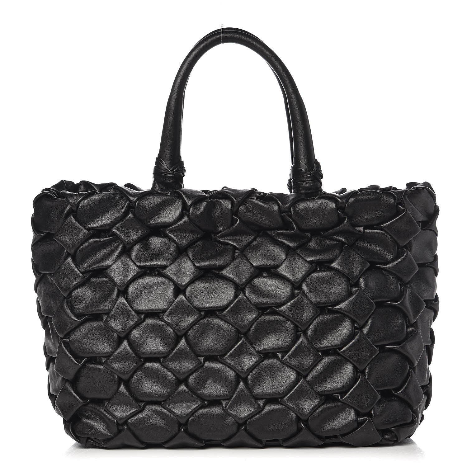 Prada Nappa Woven Tote Black 1 of 7
