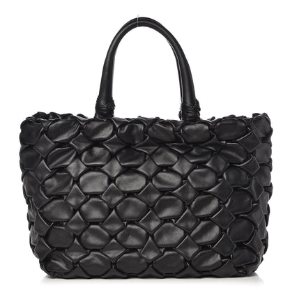 Prada Nappa Woven Tote Black 1 of 7