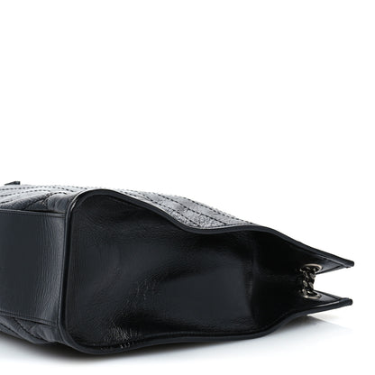 Saint Laurent Crinkled Calfskin Matelasse Monogram Large Niki Shopper Tote Black 10 of 11