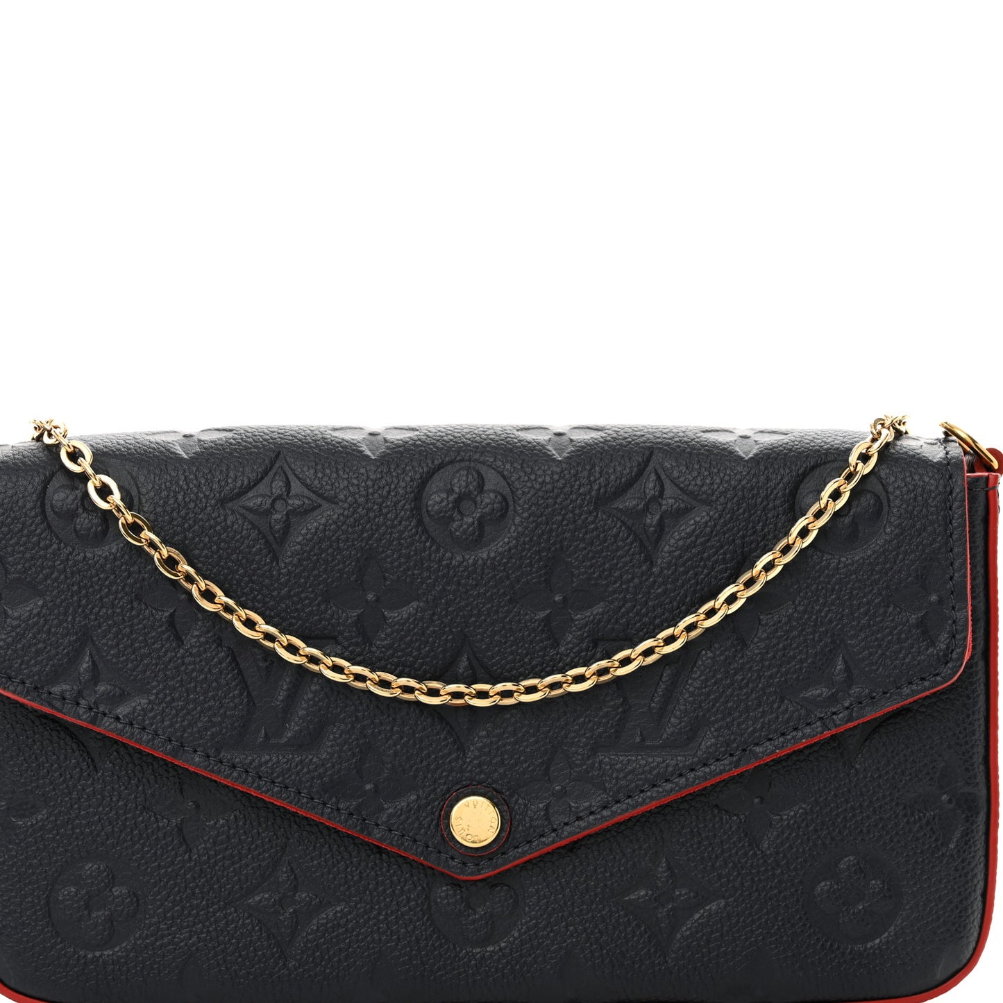 Empreinte Pochette Felicie Chain Wallet Marine Rouge