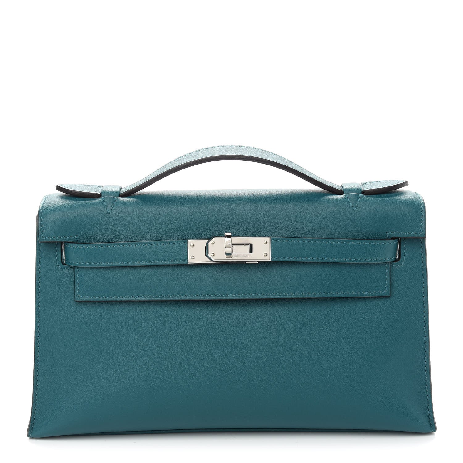 Hermes Swift Kelly Pochette Clutch Vert Bosphore 1 of 9
