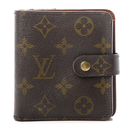 Louis Vuitton Monogram Compact Zippe Zipped Wallet 1 of 9