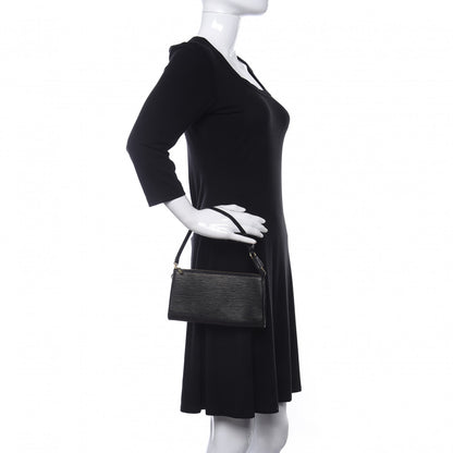 Louis Vuitton Epi Pochette Accessories 21 Black 2 of 12