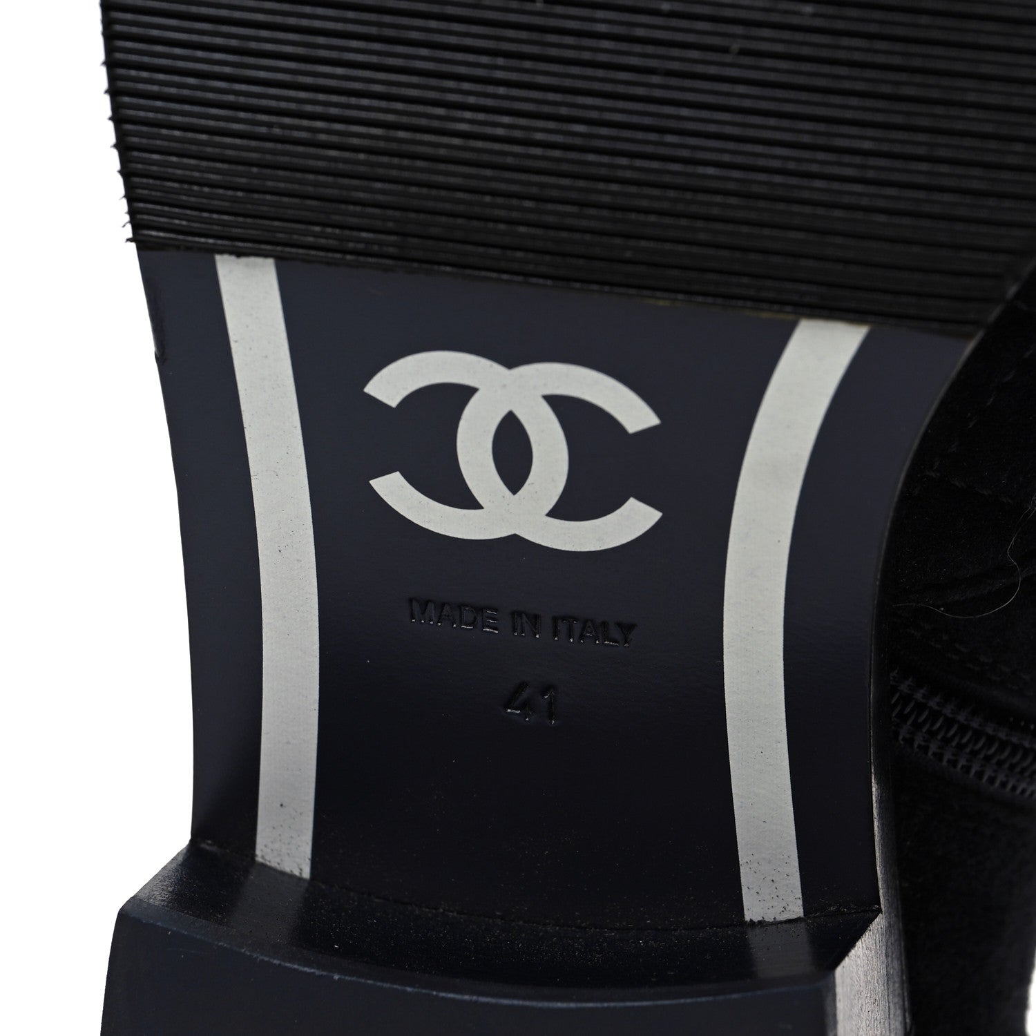 Chanel Suede Patent Calfskin Quilted Cap Toe Short Boots 41 Gray Black 7 of 8