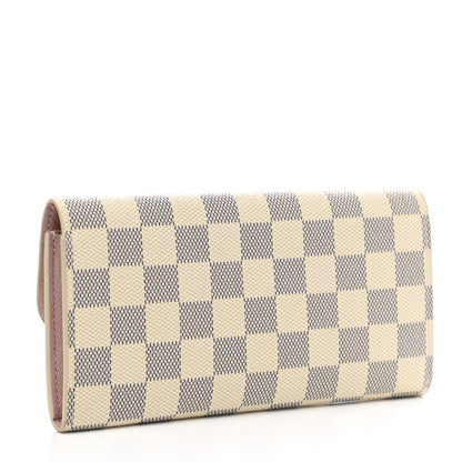 Louis Vuitton Damier Azur Emilie Wallet Rose Ballerine 4 of 9