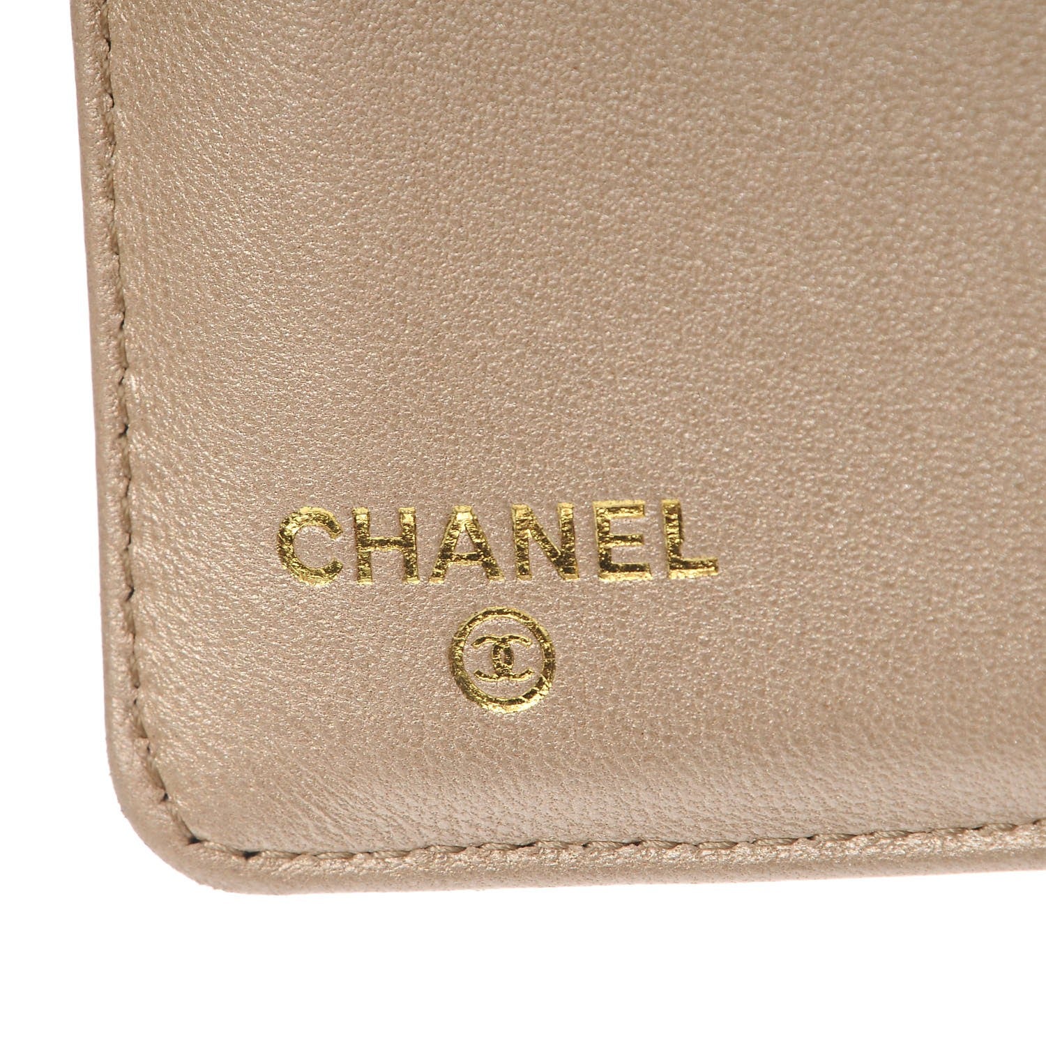 Chanel Lambskin Camellia Embossed Yen Wallet Fuchsia 6 of 9